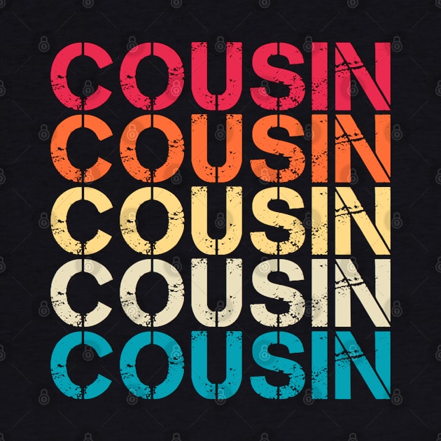 Cousin Retro Vintage Sunset Distressed Typography by Inspire Enclave